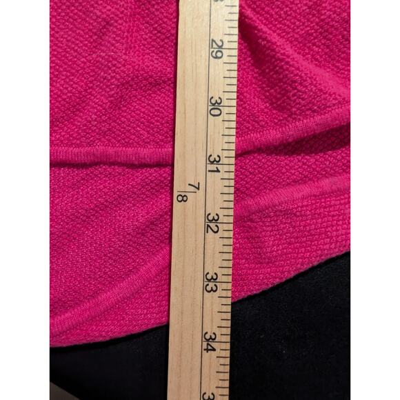 MICHAEL KORS Women's Sweater Pink TUNIC Size Medium Long Sleeve Curved Hem Shirt - Picture 12 of 14